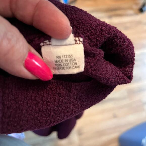 Margaret Winters Burgundy Cowl Neck Sweater XS Oversized Lagenlook Crunchy Luxe - Picture 6 of 6